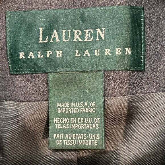 Ralph Lauren Jacket Blazer Wool Gray Zip Up Size 20 - Picture 14 of 16